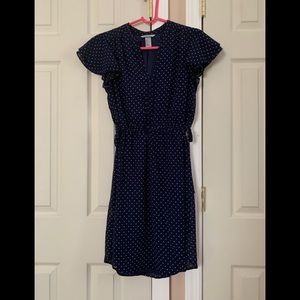 Blue w/white polka dots dress